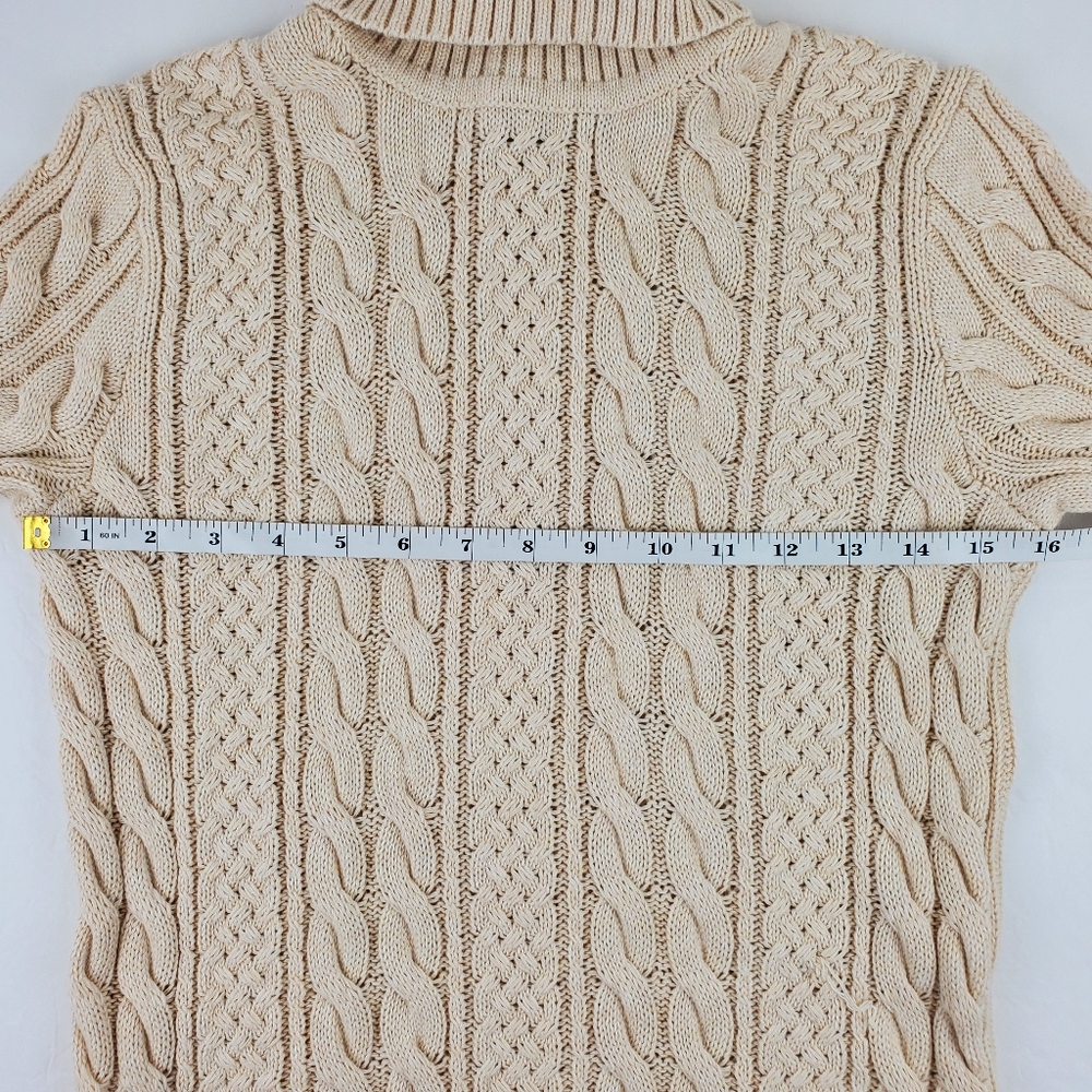 Jeanne Pierre vintage heavy cable knit sweater S - Picture 6 of 8